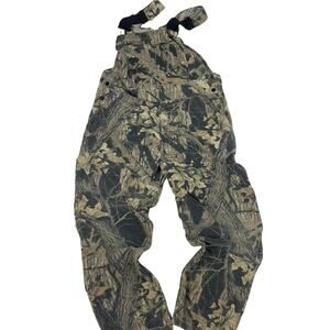 Vintage Camo Mossy Oak 90s Faded Outdoor Hunting Overalls Size Large
